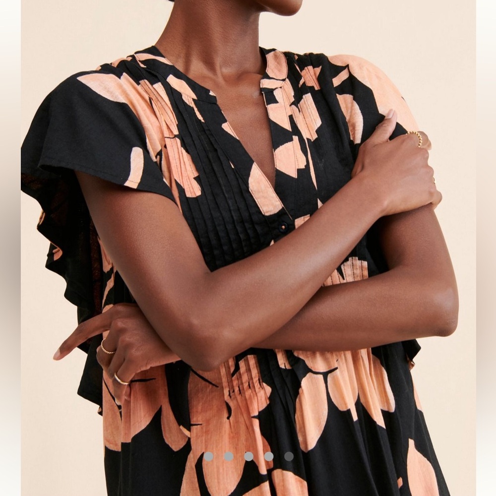 Maeve Black and Peach Floral Dress - Picture 4 of 7